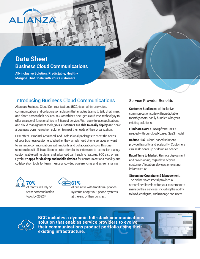 Business Cloud Communications Data Sheet