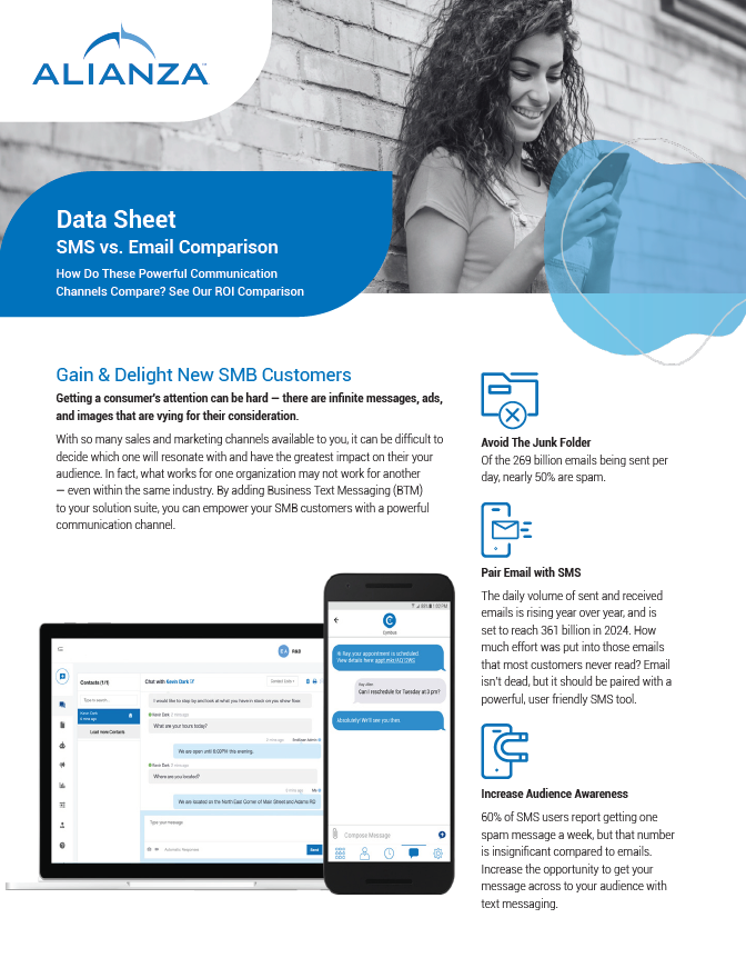 BTM SMS vs. Email Data Sheet